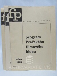 kolektiv, autorů, Program Pražského filmového klubu rok 1983 na měsíc leden, březen, duben, květen, 1983